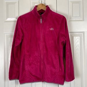 North Face Girls full zip Fleece (18) XL, magenta